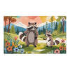 Raccoon Rug for Kids and Nursery Rooms - Mountain Mischief