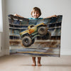 Monster Truck personalized blanket for newborn and kids - Leapin' Legend