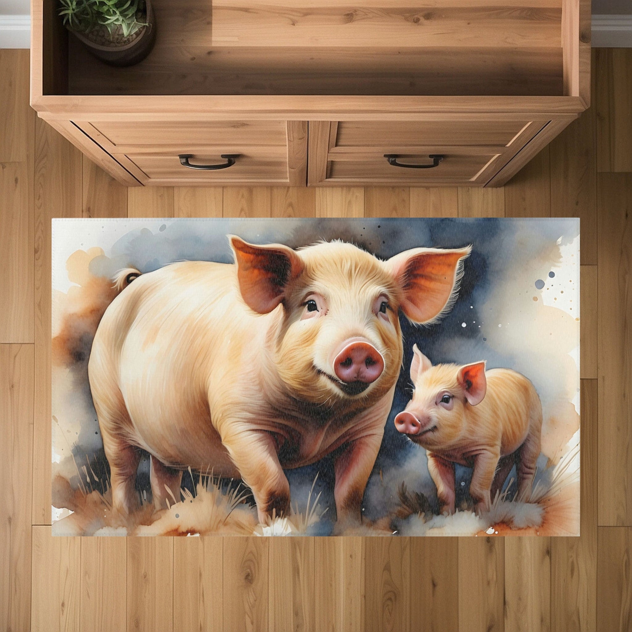 Pig Area Rug for Nursery and Kids Rooms - Squeal Squad