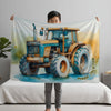 Construction personalized blankets for kids and babies - Sunny Side Tractor