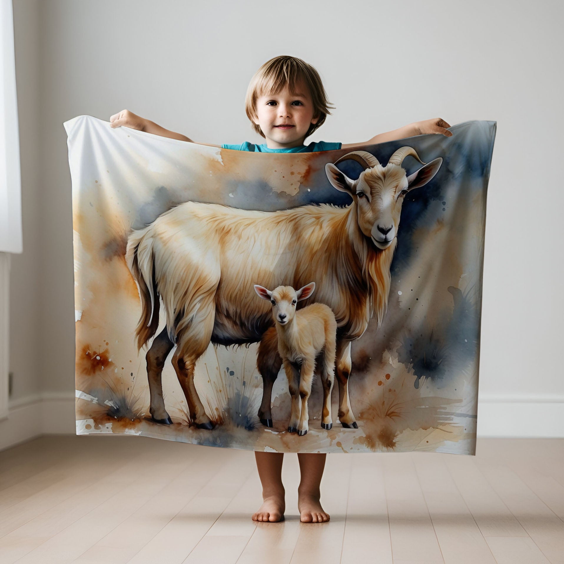 Goat personalized blanket for newborn and kids - Bleat Buddies