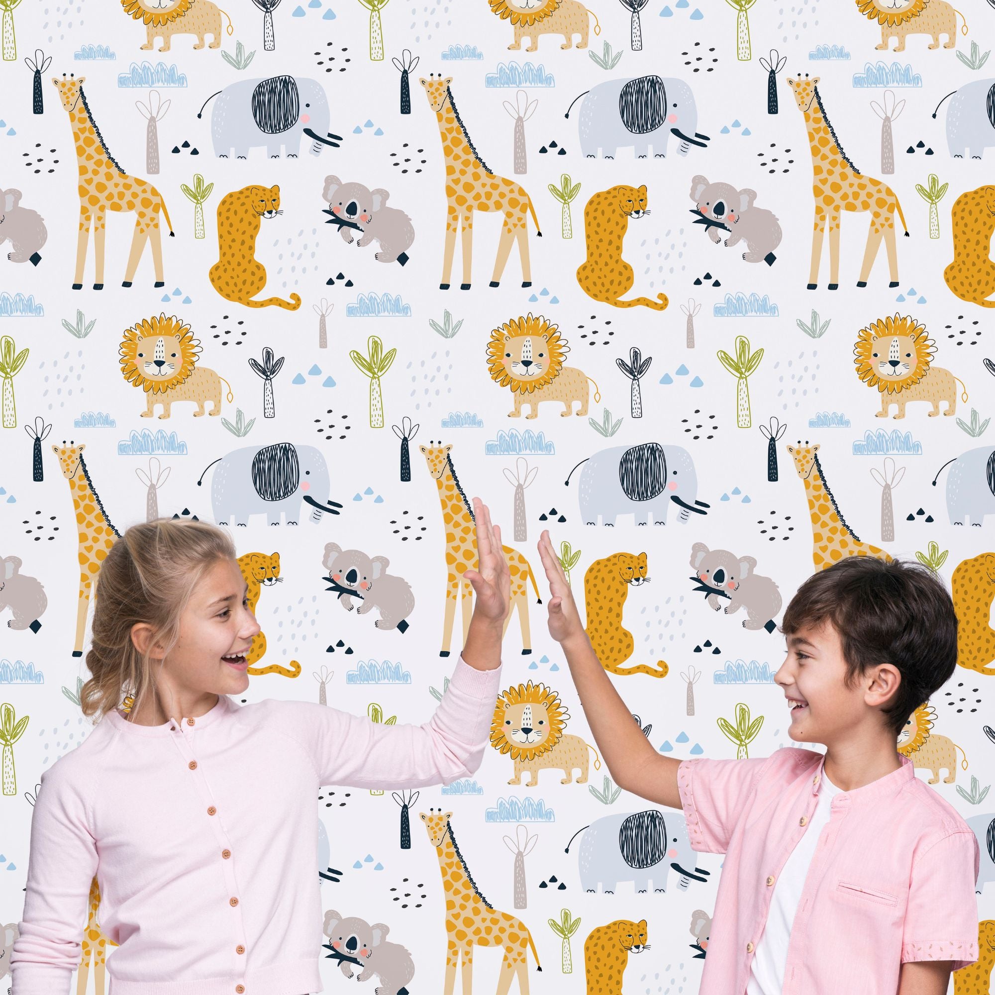 Animal Themed Nursery Wallpaper and Kids Room Wallpaper - Living Wild