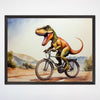 Dinosaur Wall Decor for Playroom and Kids Rooms - Dino Cyclist