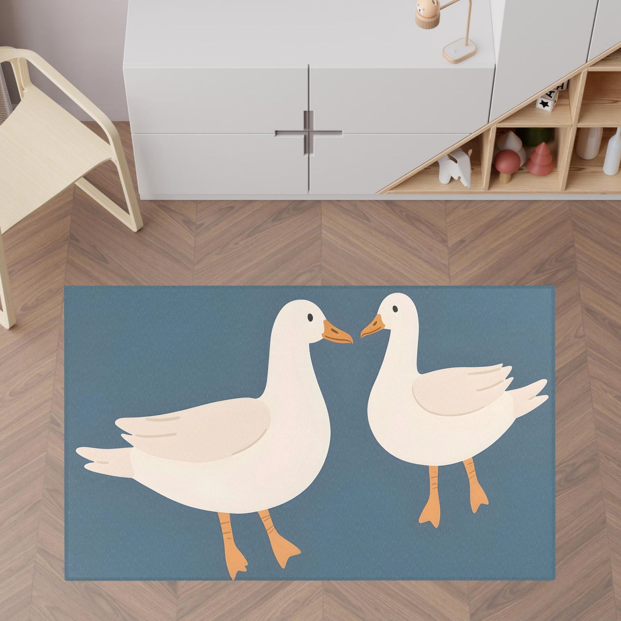 Nursery and Kids Goose Rug - Quack Quack Chat