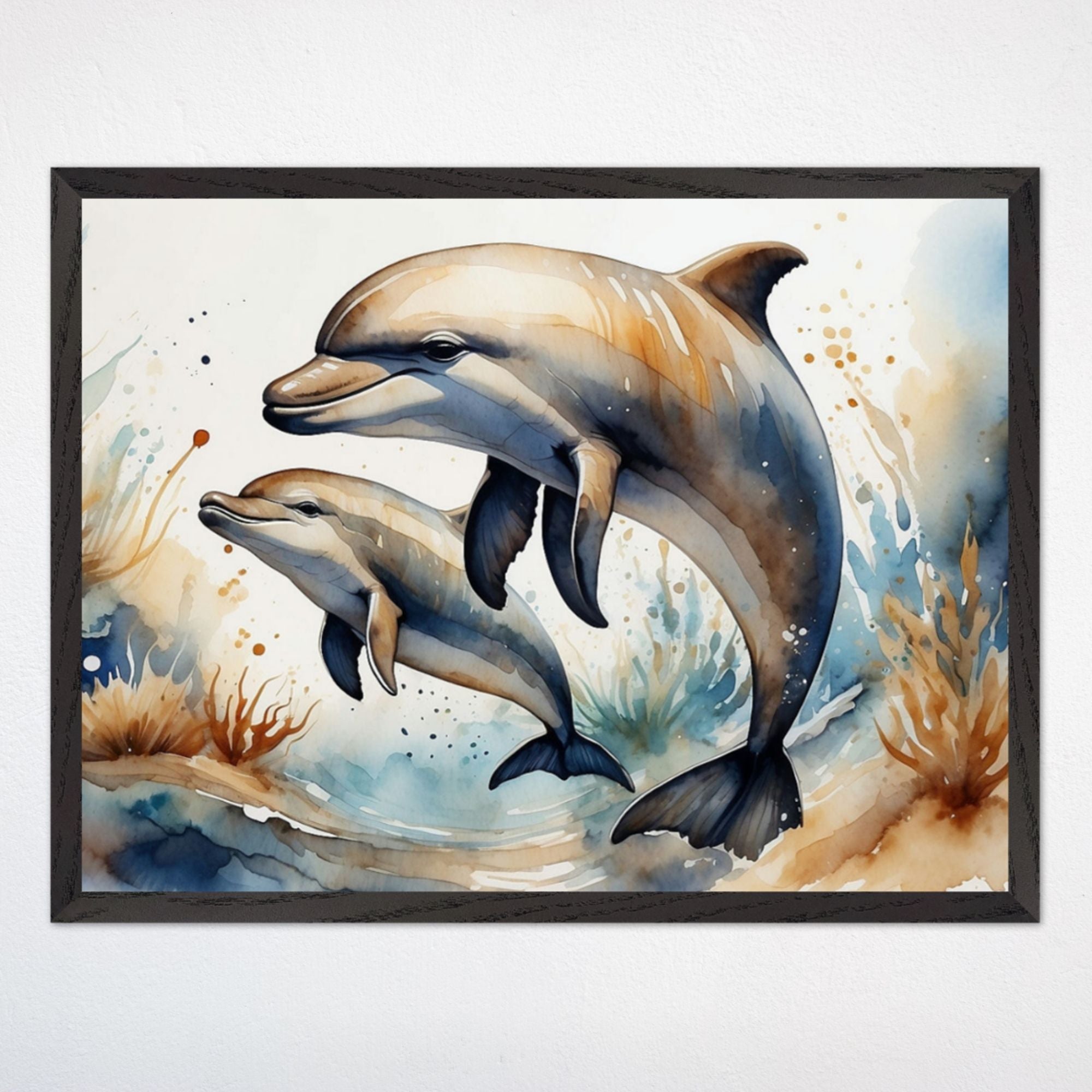 Dolphin Wall Art for Kids and Baby Rooms - Marine Magic