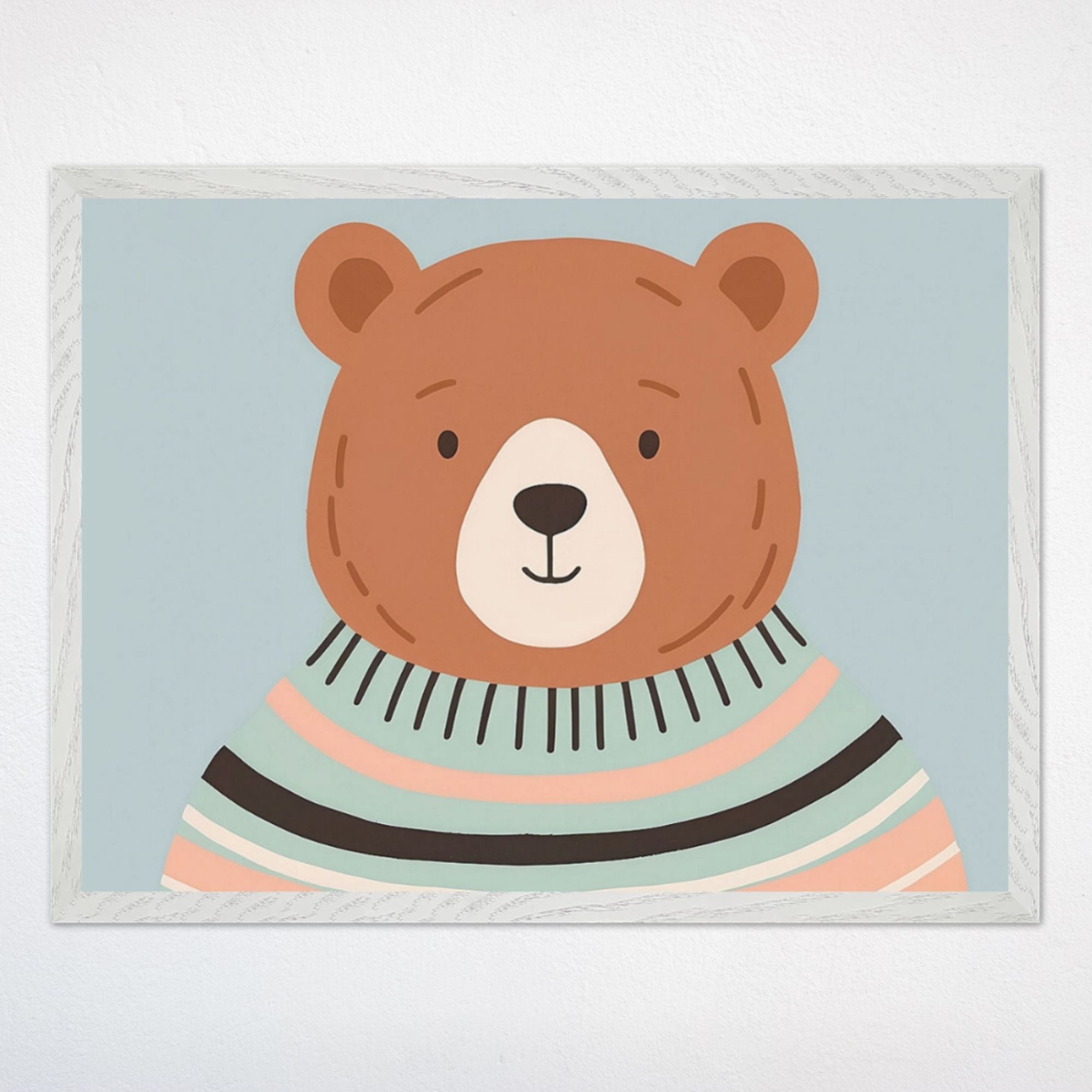 Bear Wall Art for Playroom and Kids Rooms - Trendy Teddy