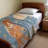 Cheetah personalized blanket for newborn and kids - Cosmic Cheetah