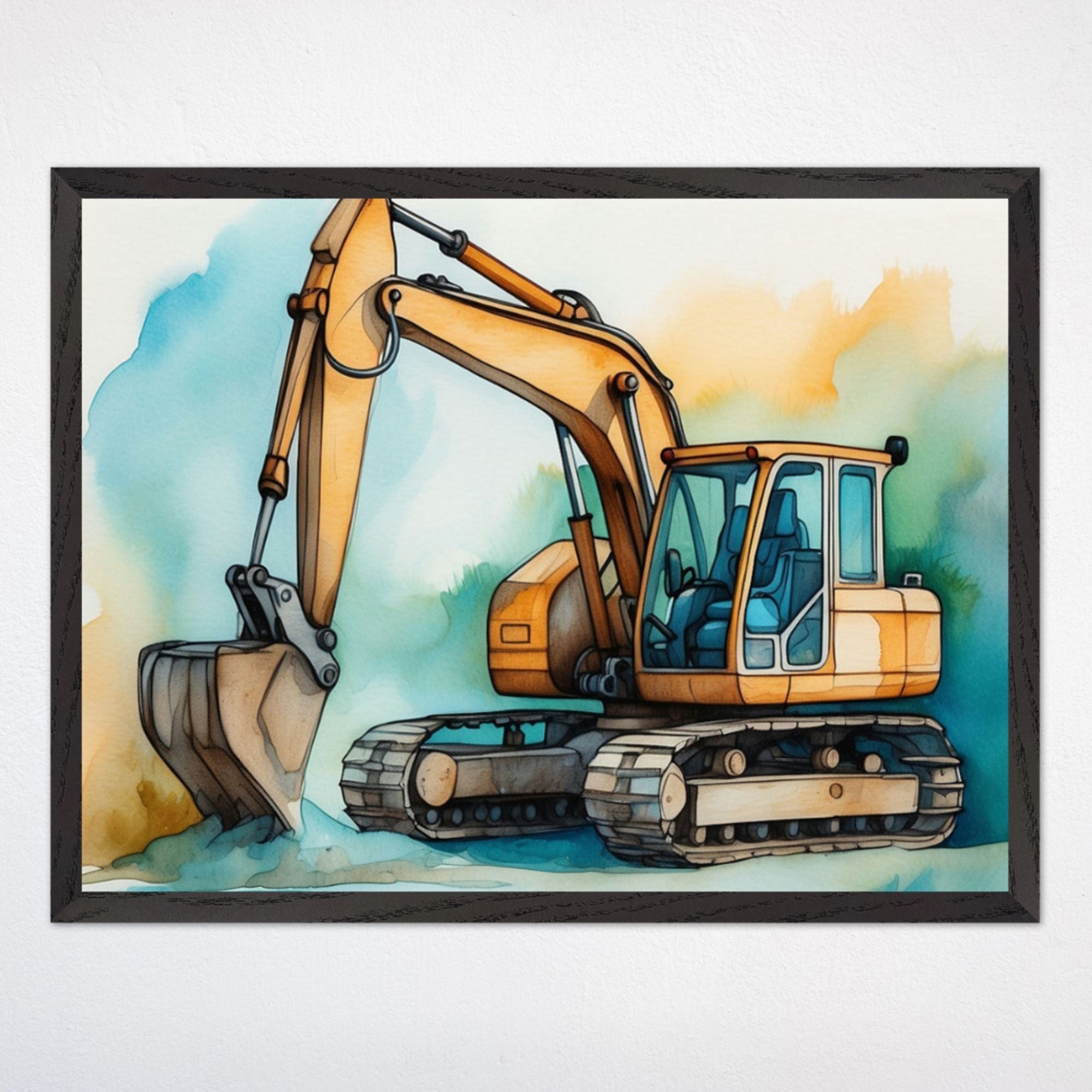 Construction Wall Art for Kids and Nursery Rooms - Little Earth Mover