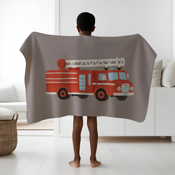 Fire Truck personalized blankets for kids and babies - Blaze Battler Express