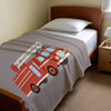 Fire Truck personalized blankets for kids and babies - Blaze Battler Express