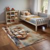 Squirrel Rug for Kids and Nursery Rooms - Acorn Adventures