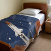 Space personalized blanket for newborn and kids - Moonbound