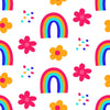 Rainbow Theme Wallpaper - Geometric Whimsy