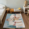 Kids and Nursery Polar Bear Area Rug - Bear Huddle