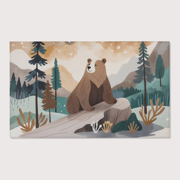 Bear Rug for Nursery and Kids Rooms - Bear-y Chill