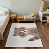 Raccoon Rug for Kids and Nursery Rooms - Bandit Eyes