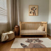 Raccoon Rug for Kids and Nursery Rooms - Bandit Eyes