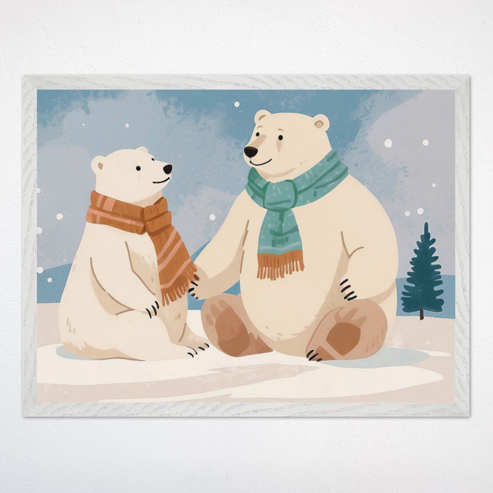 Polar Bear Wall Decor for Nursery and Kids Rooms - Chilly Companions