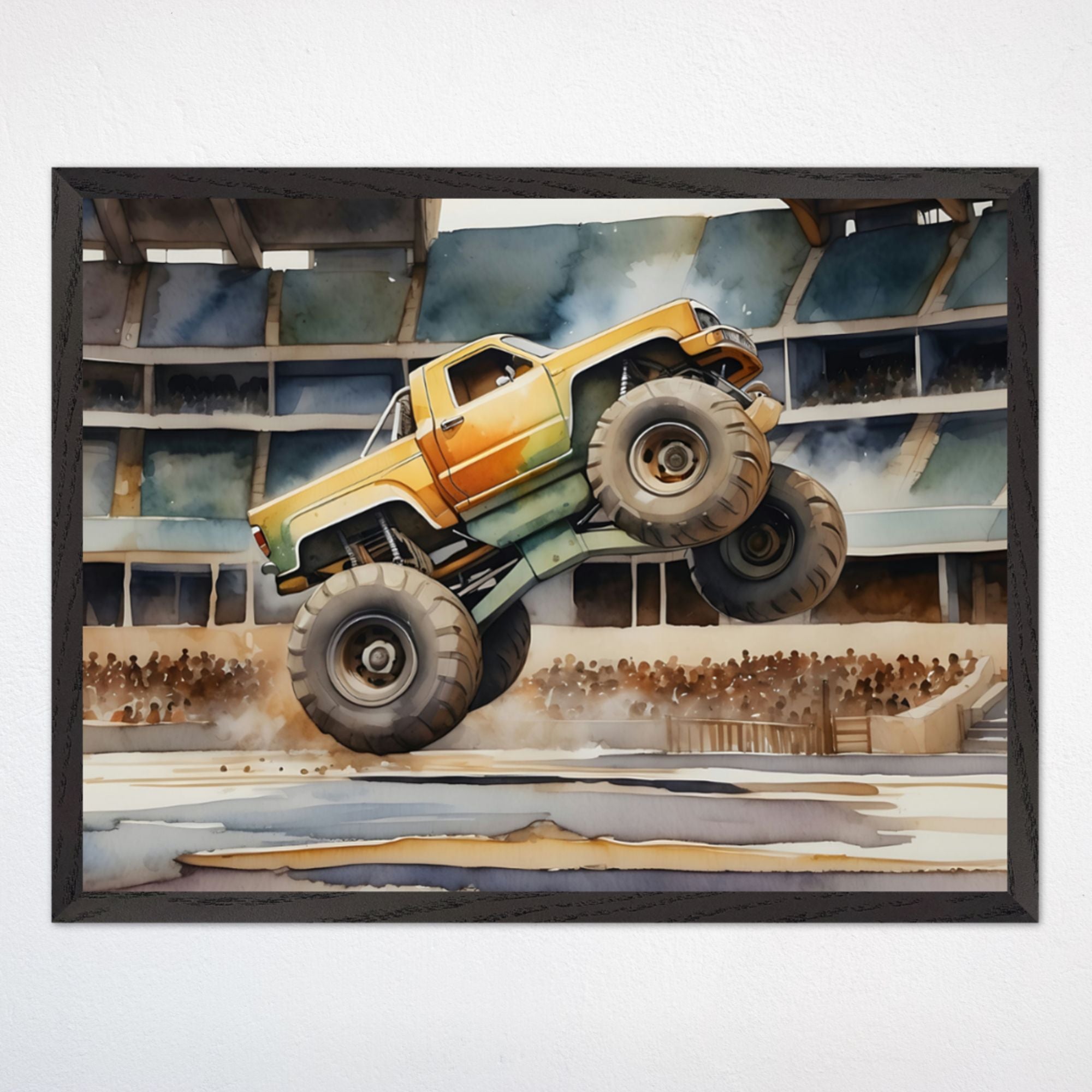 Monster Truck Wall Art for Playroom and Kids Rooms - Leapin' Legend