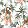 Giraffe Themed Wallpaper for Nursery and Kids Rooms - Looking Up