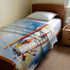 Airplane personalized blanket for newborn and kids - Cloud Cruiser Charlie