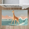 Girraffe Area Rug for Nursery and Kids Rooms - Longneck Surf