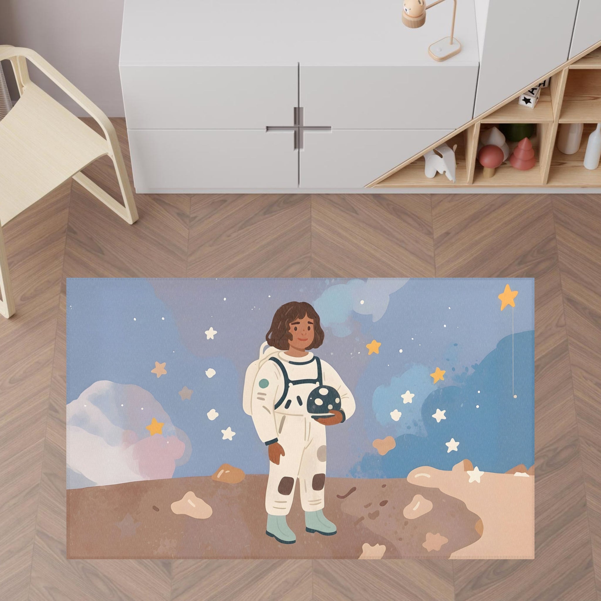 Kids and Nursery Space Area Rug - Moonwalker Magic