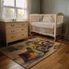 Dinosaur Area Rug for Nursery and Kids Rooms - Digging Dino Deluxe