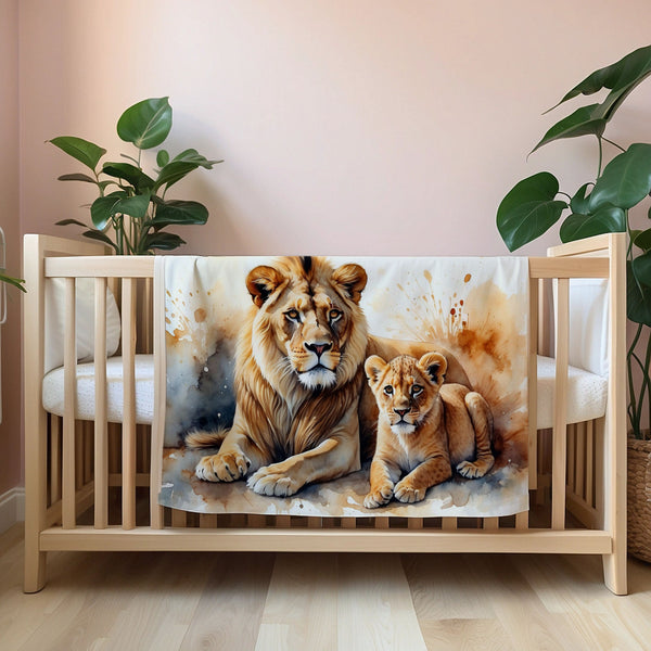 Lion personalized blanket for newborn and kids - Furry Royals