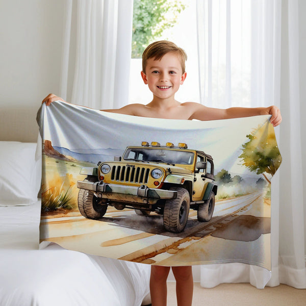 Car personalized blankets for kids and babies - Off-Road Rambler