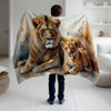 Lion personalized blanket for newborn and kids - Furry Royals