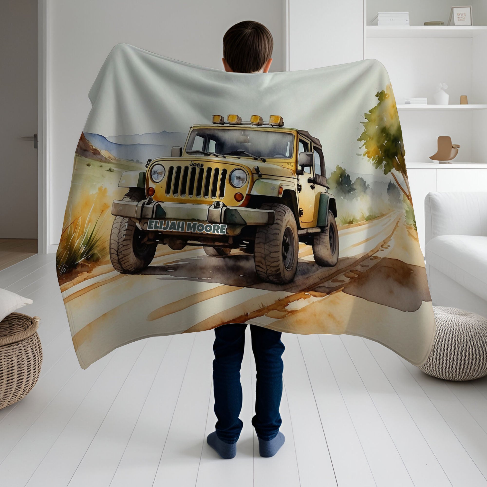 Car personalized blankets for kids and babies - Off-Road Rambler