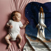 Space personalized children's blankets - Rocket Dreams