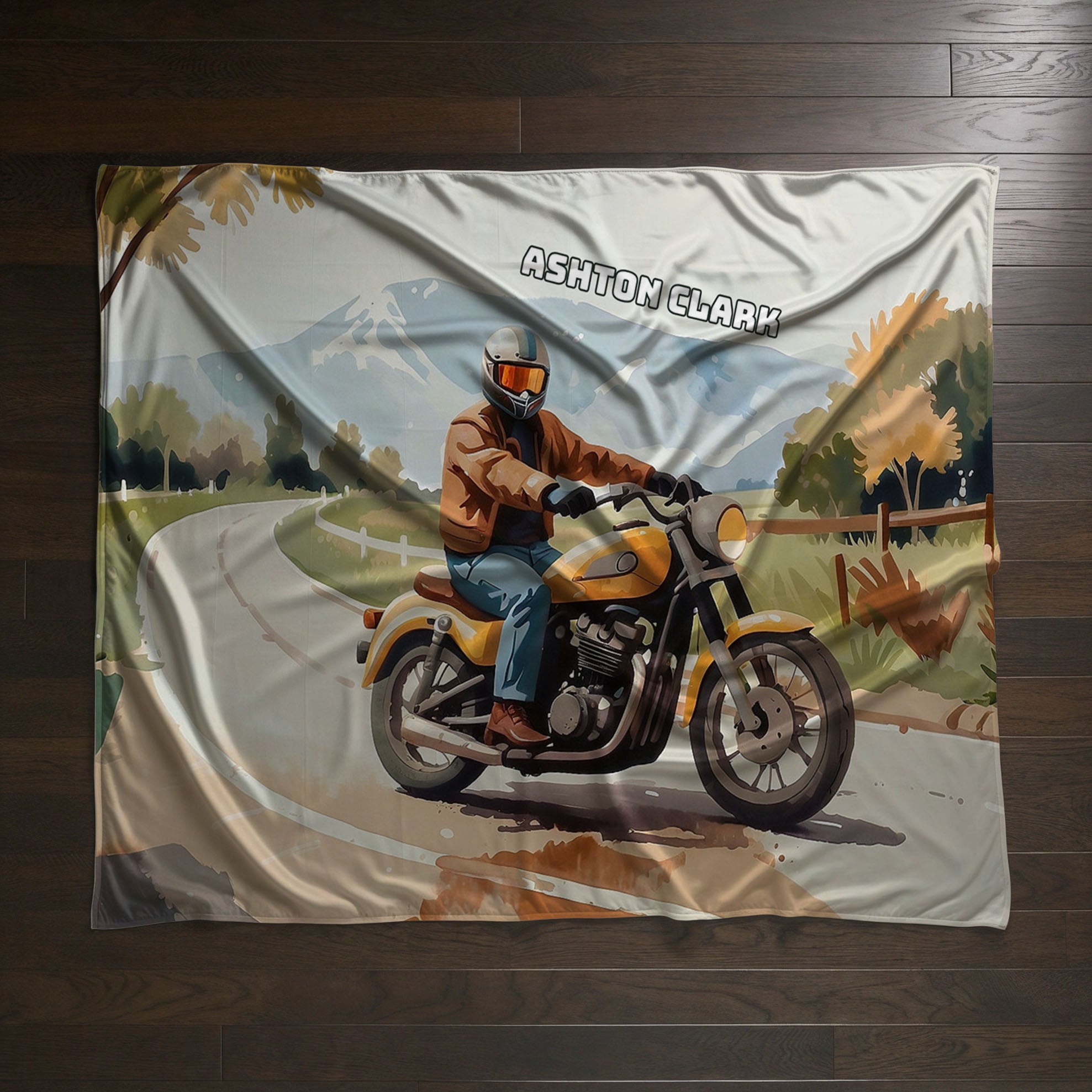 Motorcycle personalized name blankets - Biker Buddy