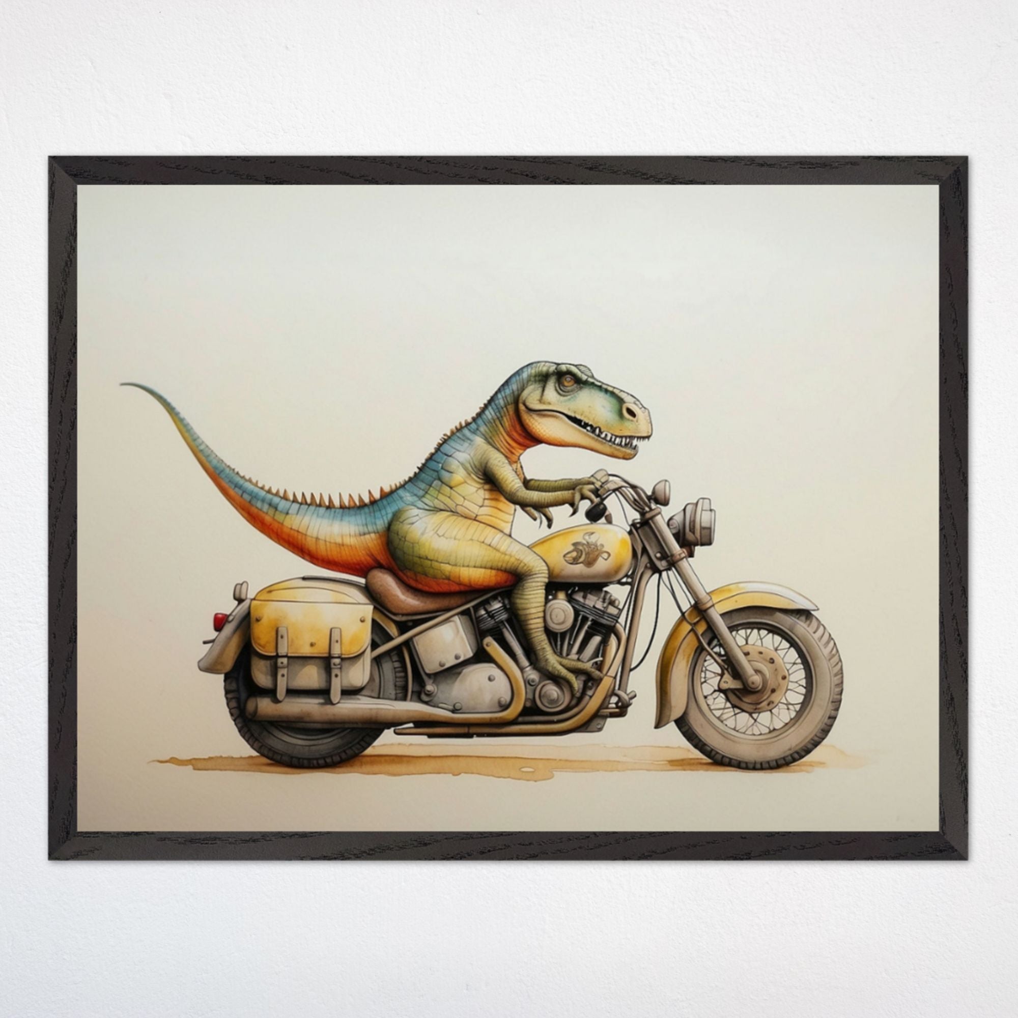 Dinosaur Wall Art for Kids and Nursery Rooms - Dino Moto Dash