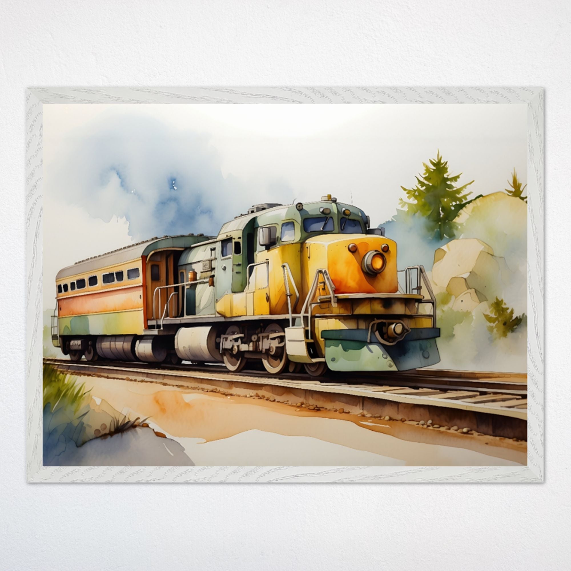 Train Wall Art for Nursery and Kids Rooms - Choo Choo Charm