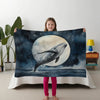 Whale personalized blanket for newborn and kids - Midnight Marine Magic