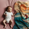 Surfing personalized blankets for kids and babies - Ocean Glow