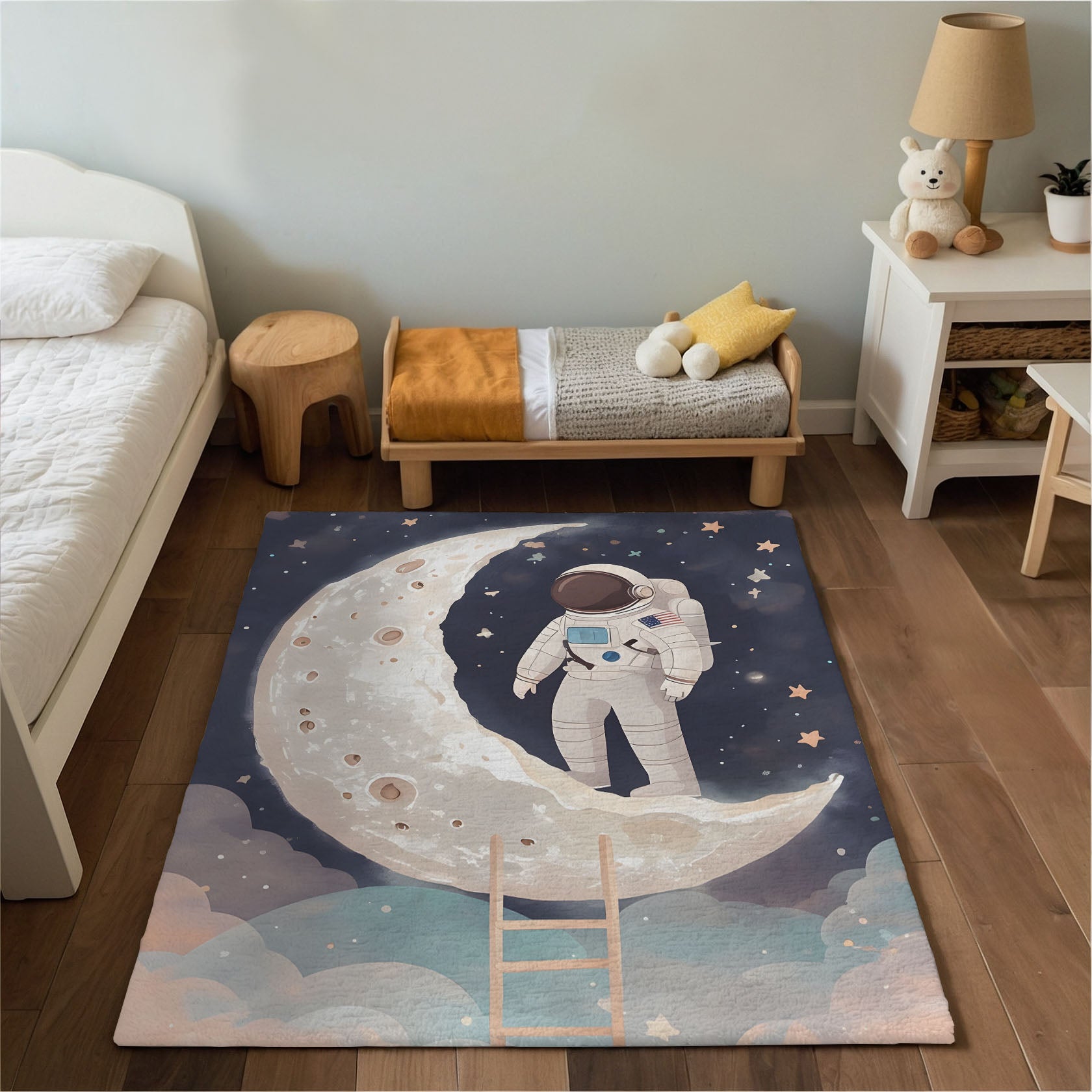 Astronaut Area Rug for Nursery and Kids Rooms - Space Scout