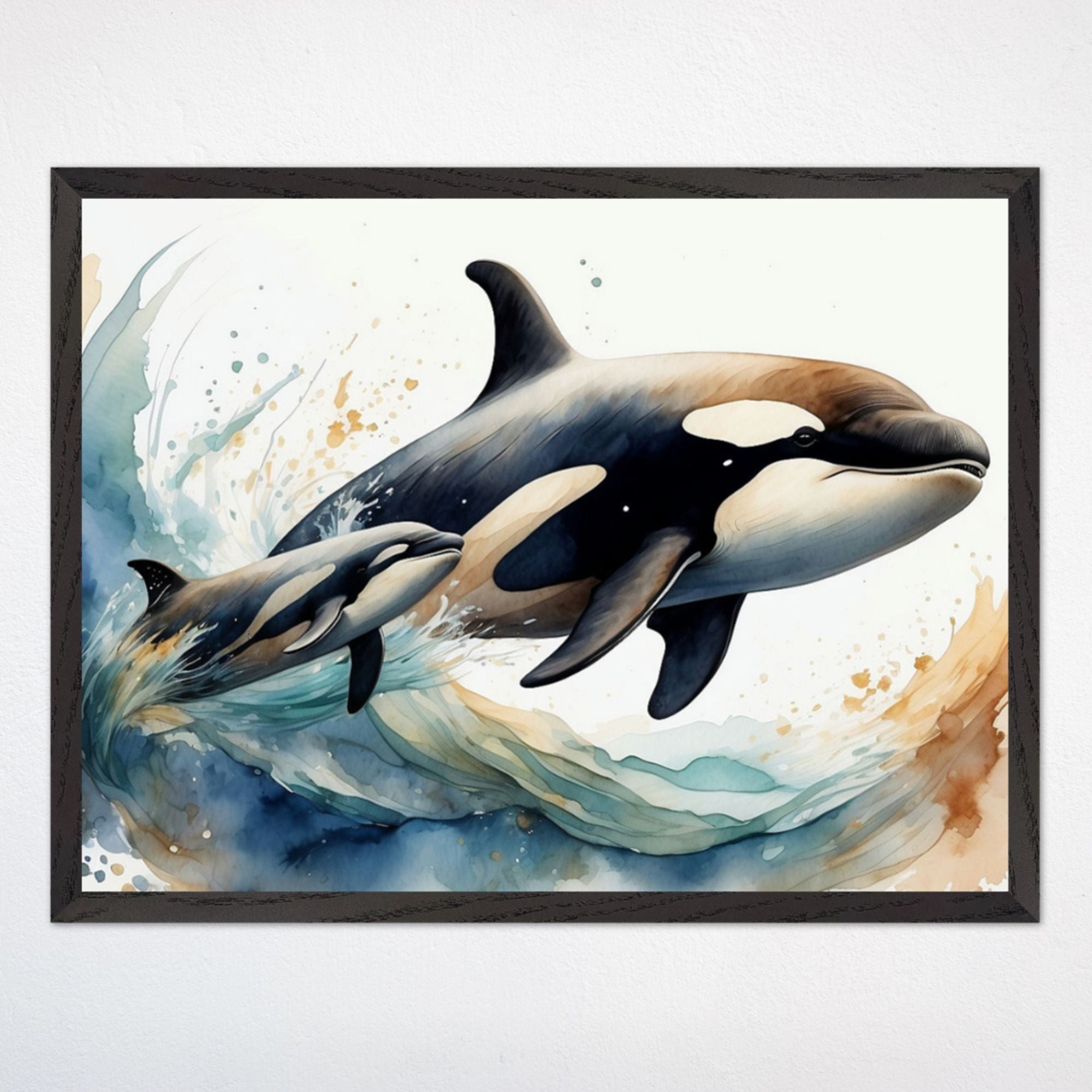 Whale Wall Art for Kids and Baby Rooms - Orca Joy