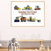 Positive Affirmations Construction Truck Wall Art