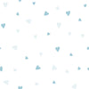 Hearts Wallpaper for Nursery and Kids Rooms - Blue Hearts