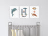 3 Pieces Personalized Sea Animals Wall Art