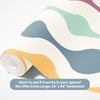 Abstract Peel and Stick Wallpaper or Traditional Wallpaper - Pastel Serenity Waves