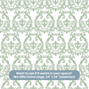 Floral Wallpaper Peel and Stick or Traditional - Green and White Damask