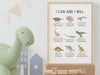 Positive Affirmations Dinosaur Wall Art