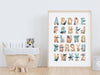 Educational Alphabet Ocean Animals Wall Art