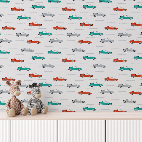 Car Wallpaper for Nursery and Kids Rooms - Dynamic Drives