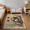 Nursery and Kids Panda Area Rug - Panda Hugs