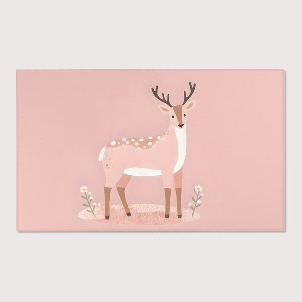 Kids and Nursery Deer Area Rug - Deer Darling